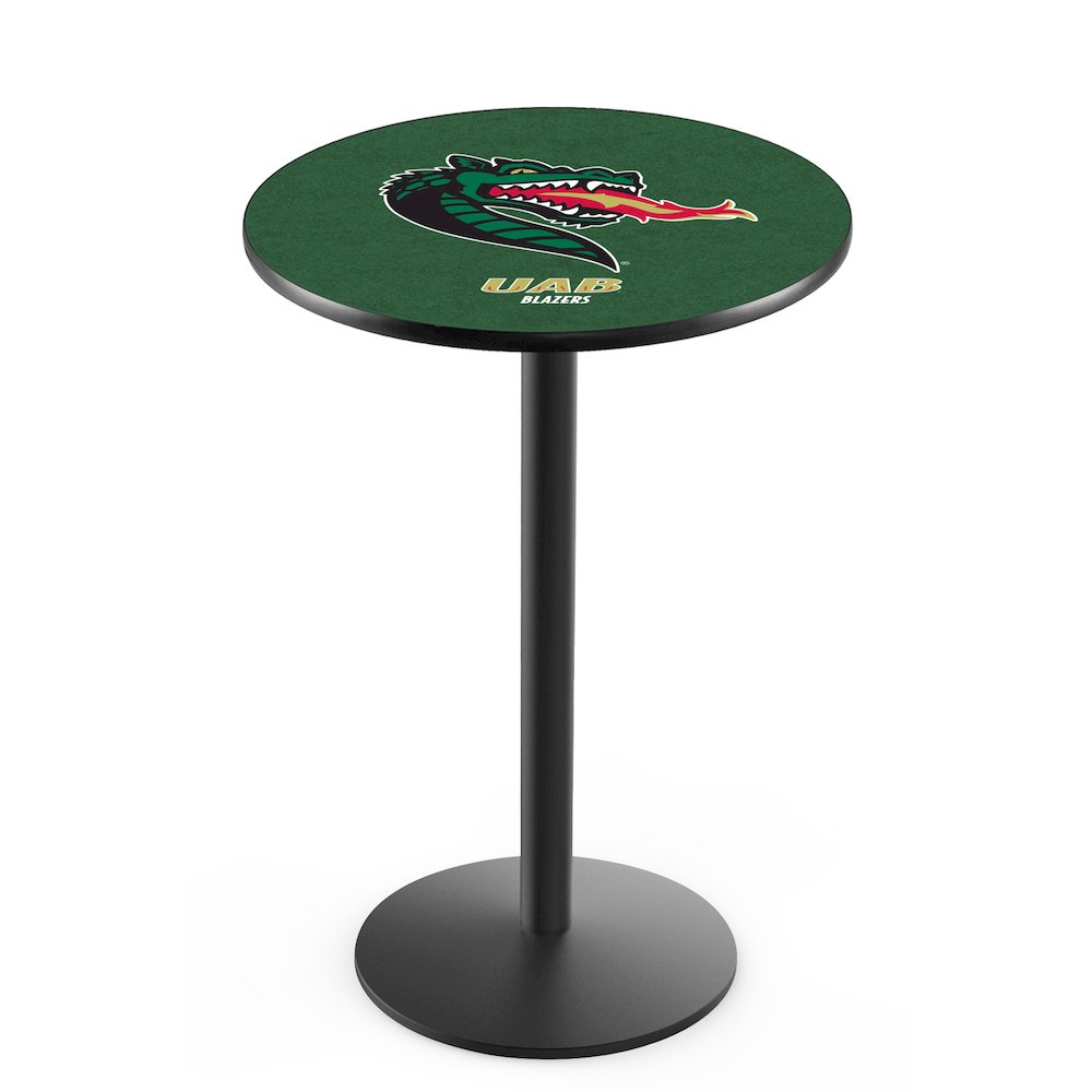 L214 University of Alabama at Birmingham 36" Tall - 36" Top Pub Table with Black Wrinkle Finish