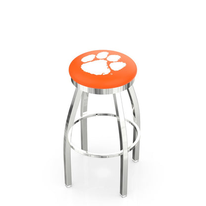 30" L8C2C - Chrome Clemson Swivel Bar Stool with Accent Ring by Holland Bar Stool Company