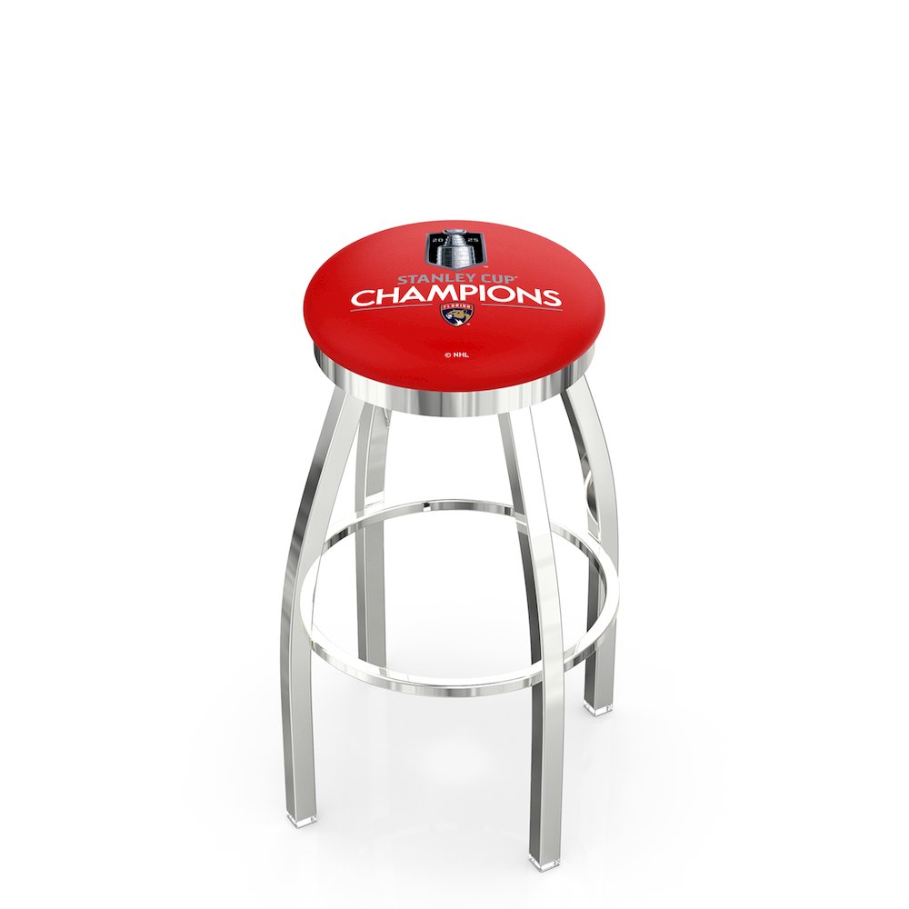 Florida Panthers - 2025 Stanley Cup 36" Swivel Bar Stool with Chrome Finish