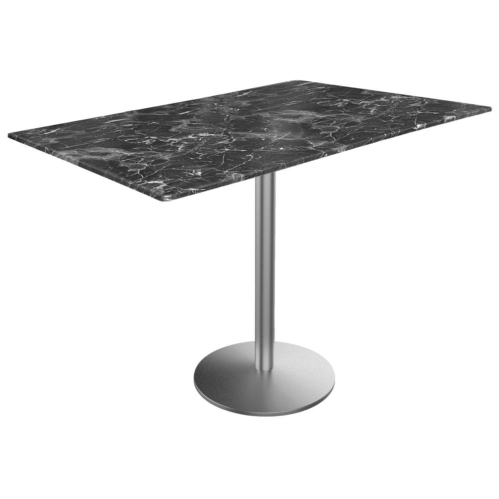 42" Tall OD214 Indoor/Outdoor All-Season Table with 32" x 48" Black Marble Top