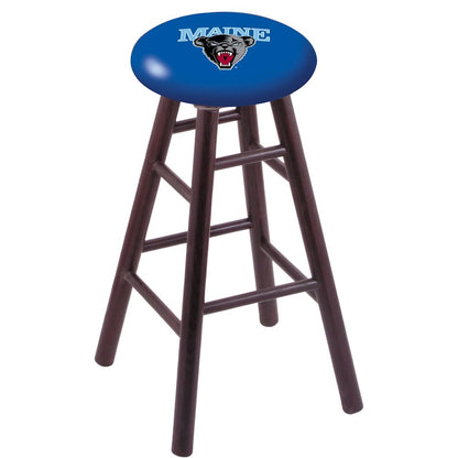 Oak Extra Tall Bar Stool in Dark Cherry Finish with Maine Seat