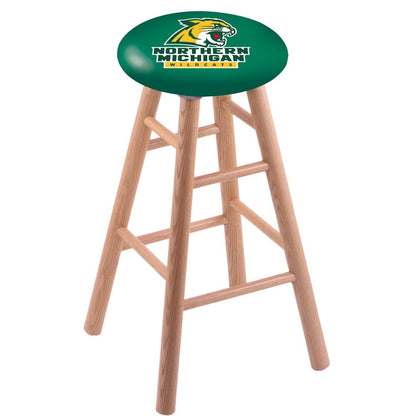 Oak Bar Stool in Natural Finish with Northern Michigan Seat