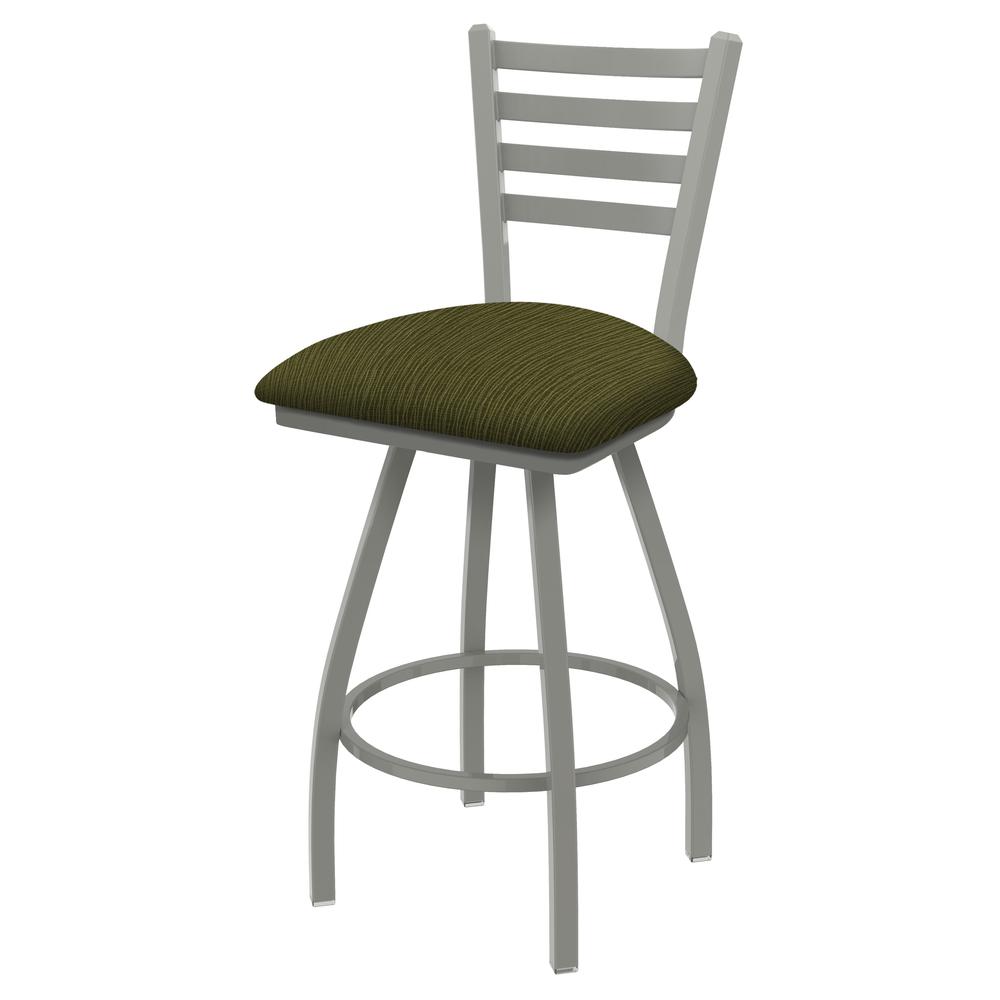 XL 410 Jackie 30" Swivel Bar Stool with Anodized Nickel Finish and Graph Parrot Seat