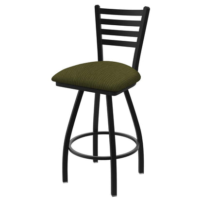 XL 410 Jackie 30" Swivel Bar Stool with Black Wrinkle Finish and Graph Parrot Seat