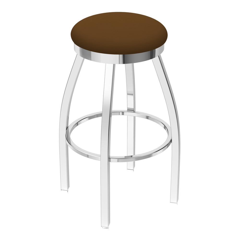 802 Misha 36" Swivel Extra Tall Bar Stool with Chrome Finish and Canter Thatch Seat