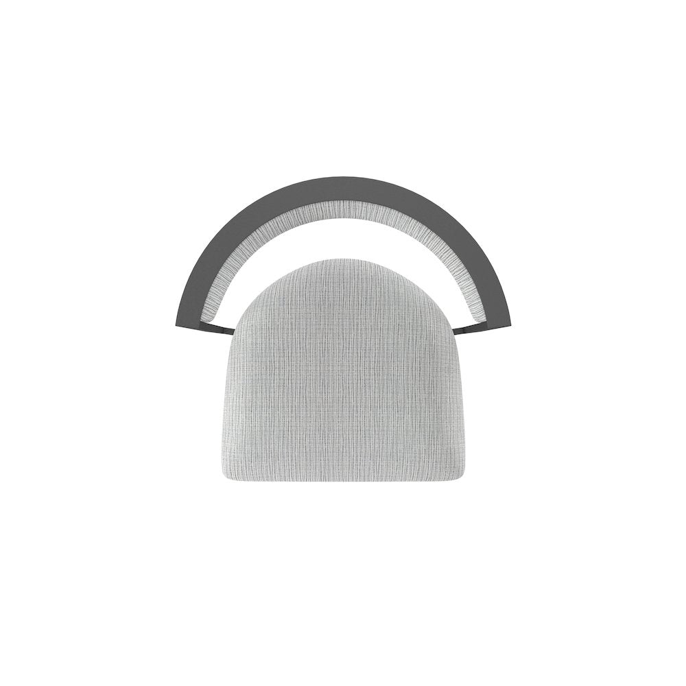 Swivel Bar Stool with Pewter Finish and Graph Alpine Seat and Back