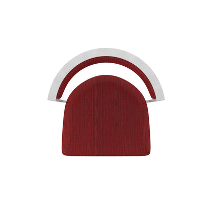 Swivel Bar Stool with Anodized Nickel Finish and Graph Ruby Seat and Back