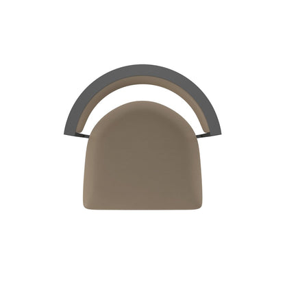 Swivel Bar Stool with Pewter Finish and Canter Earth Seat and Back