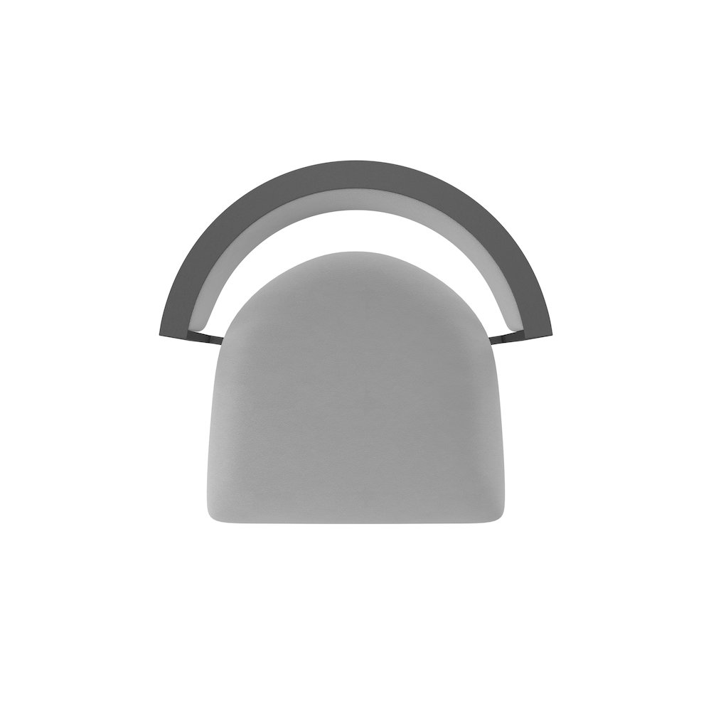 Swivel Bar Stool with Pewter Finish and Canter Folkstone Grey Seat and Back