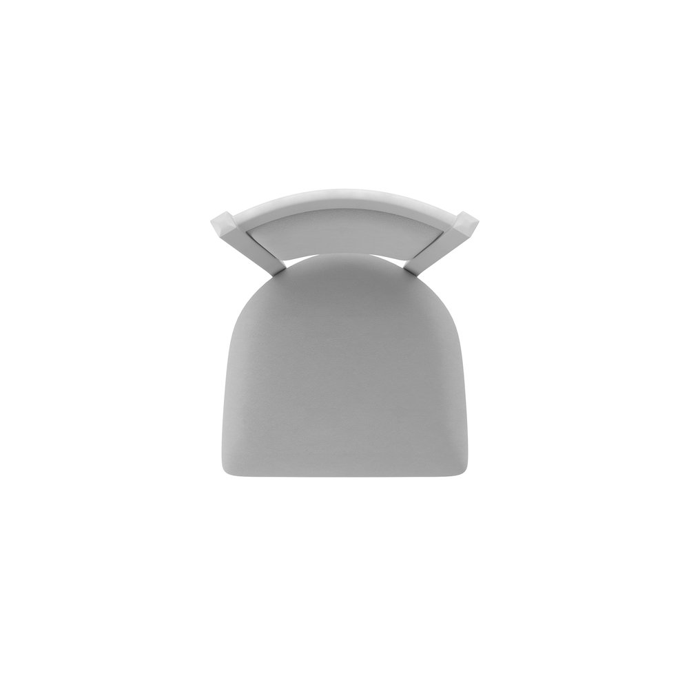 Swivel Bar Stool with Anodized Nickel Finish and Canter Folkstone Grey Seat