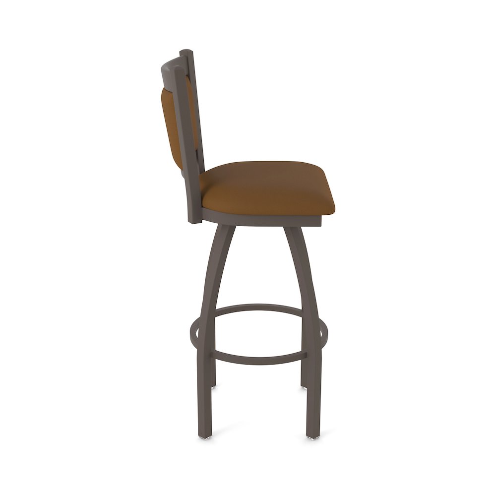 Swivel Bar Stool with Bronze Finish and Canter Thatch Seat and Back