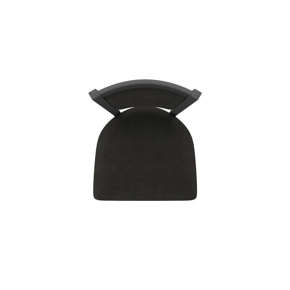 Swivel Bar Stool with Pewter Finish and Canter Espresso Seat and Back