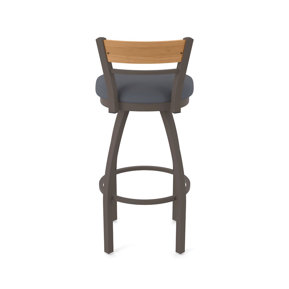 36" Swivel Extra Tall Bar Stool, Bronze Finish, Medium Back, Canter Storm Seat