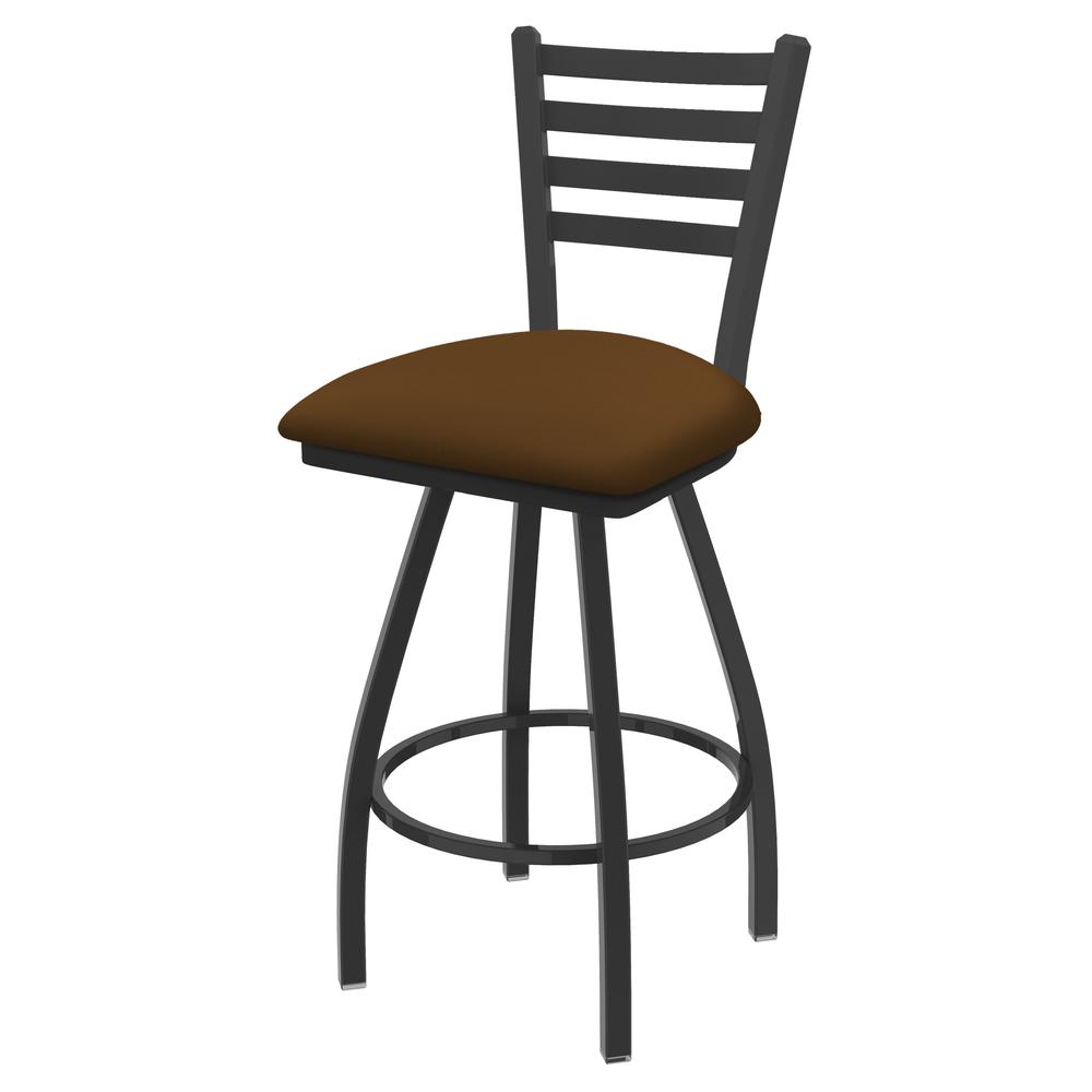 XL 410 Jackie 36" Swivel Extra Tall Bar Stool with Pewter Finish and Canter Thatch Seat