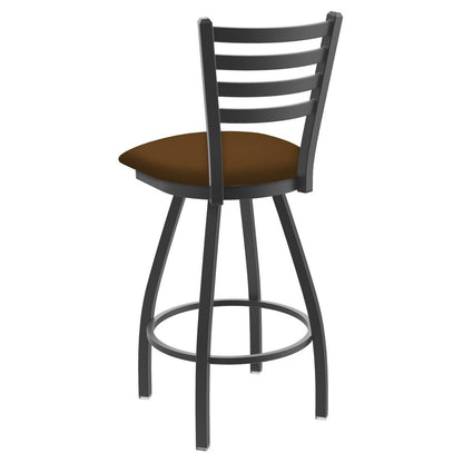 XL 410 Jackie 36" Swivel Extra Tall Bar Stool with Pewter Finish and Canter Thatch Seat