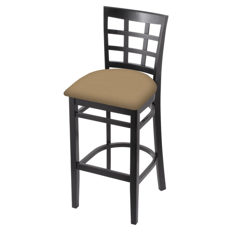 3130 25" Counter Stool with Black Finish and Canter Sand Seat
