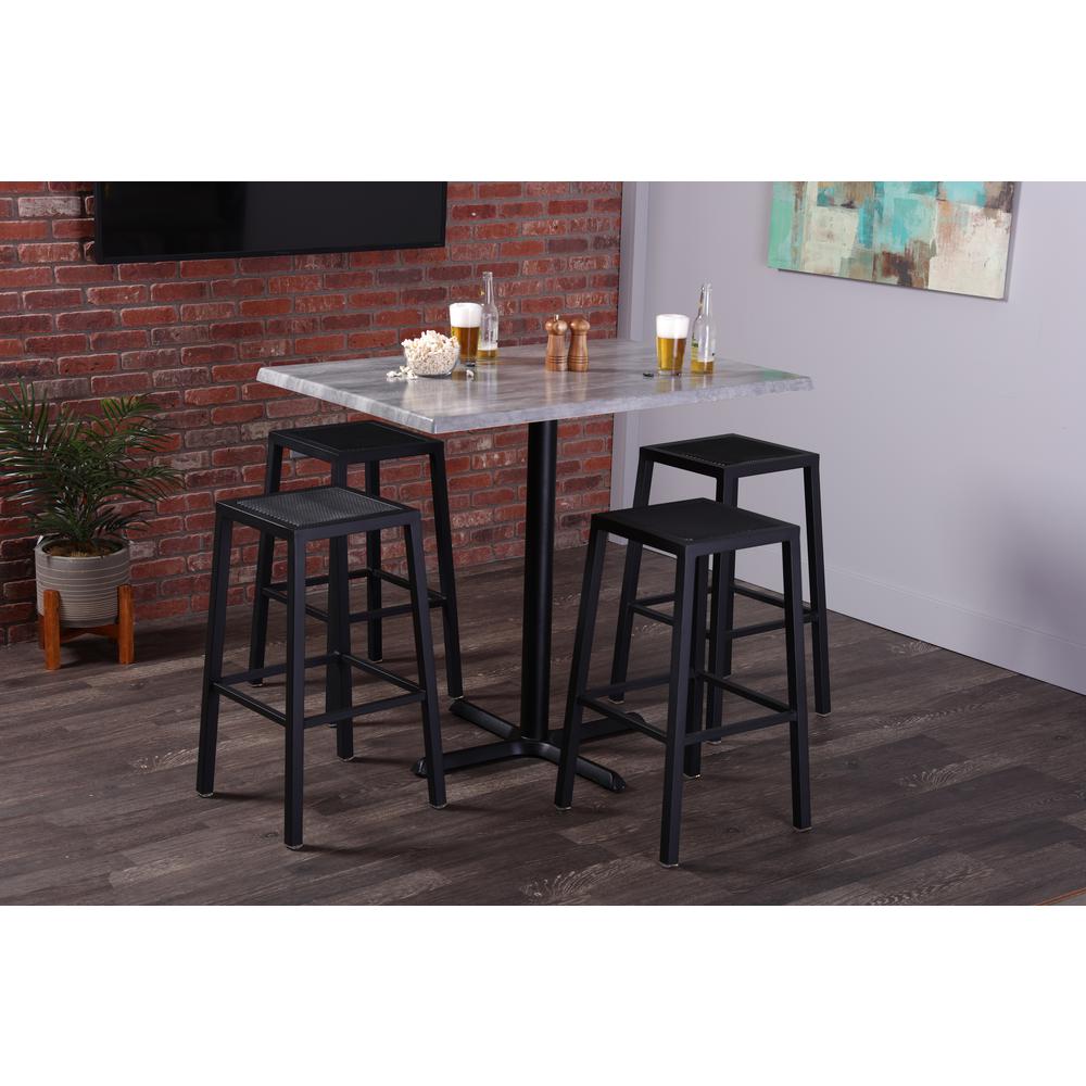 42" Tall OD211 Indoor/Outdoor All-Season Table with 36" x 36" Square Charcoal Top