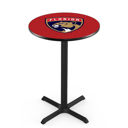 L211 Florida Panthers 42' Tall - 36' Top Pub Table w/ Black Wrinkle Finish (6424)