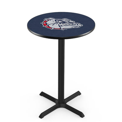 L211 Gonzaga 42" Tall - 36" Top Pub Table with Black Wrinkle Finish