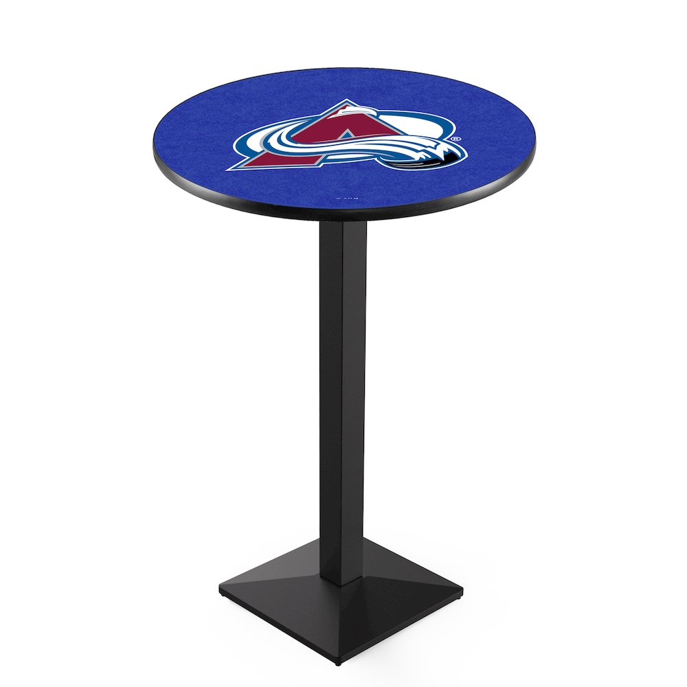 L217 Colorado Avalanche 42" Tall - 36" Top Pub Table with Black Wrinkle Finish (9484)