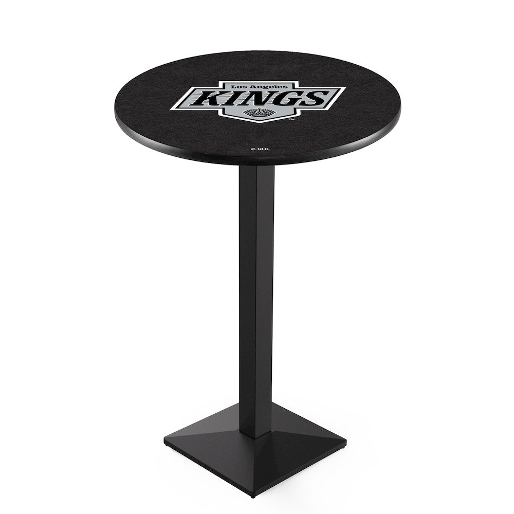 L217 Los Angeles Kings 42" Tall - 36" Top Pub Table with Black Wrinkle Finish (9897)