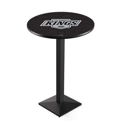L217 Los Angeles Kings 42" Tall - 36" Top Pub Table with Black Wrinkle Finish (9897)