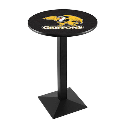 L217 Missouri Western State University 42" Tall - 36" Top Pub Table with Black Wrinkle Finish