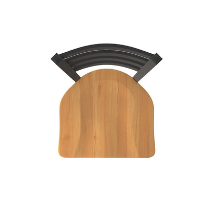 400 Jackie 18" Chair with Black Wrinkle Finish and Medium Maple Seat