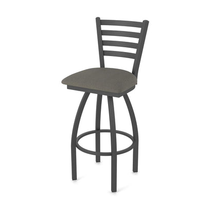 410 Jackie 36" Swivel Bar Stool with Pewter Finish and Graph Chalice Seat
