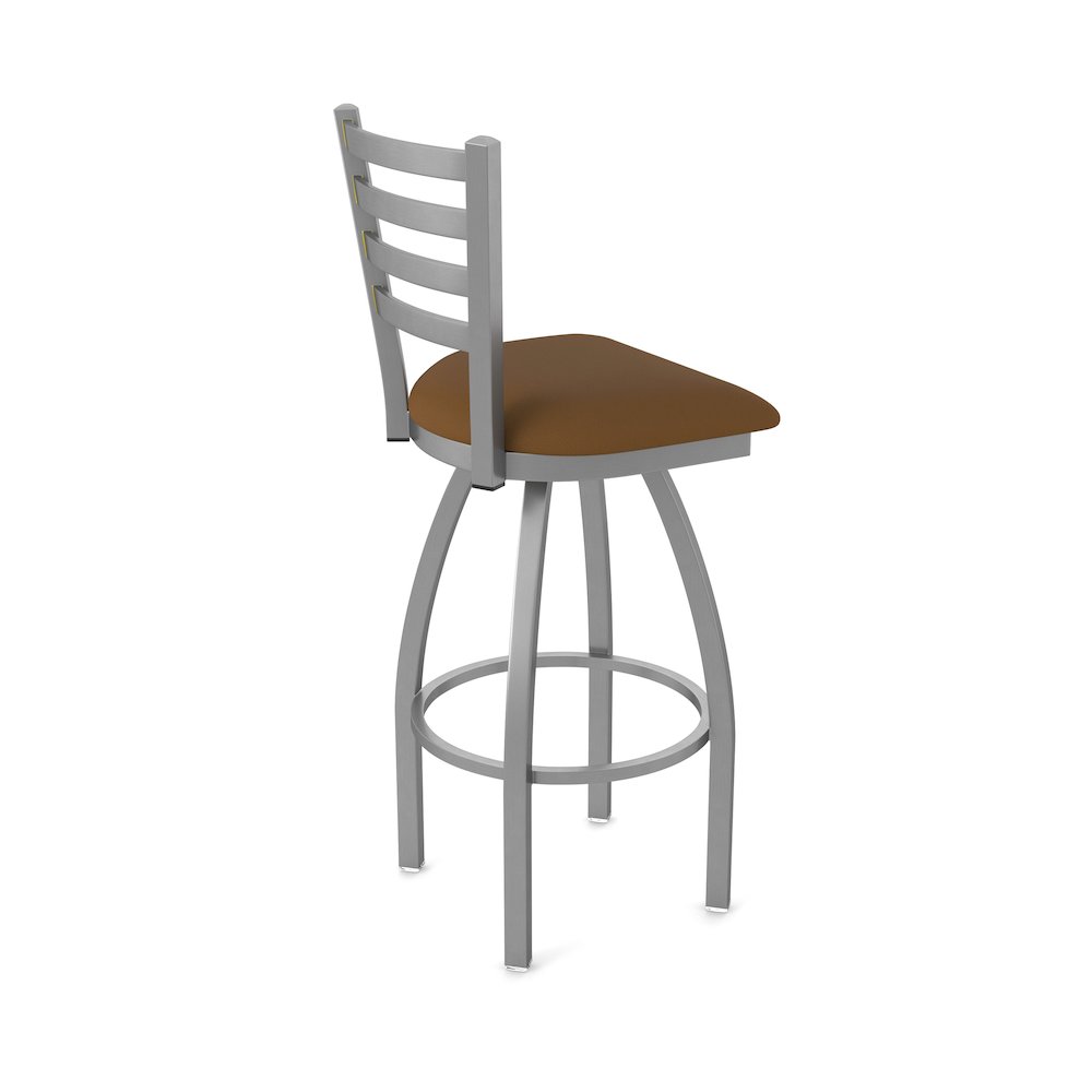 410 Jackie Stainless Steel 25" Swivel Counter Stool with Canter Thatch Seat