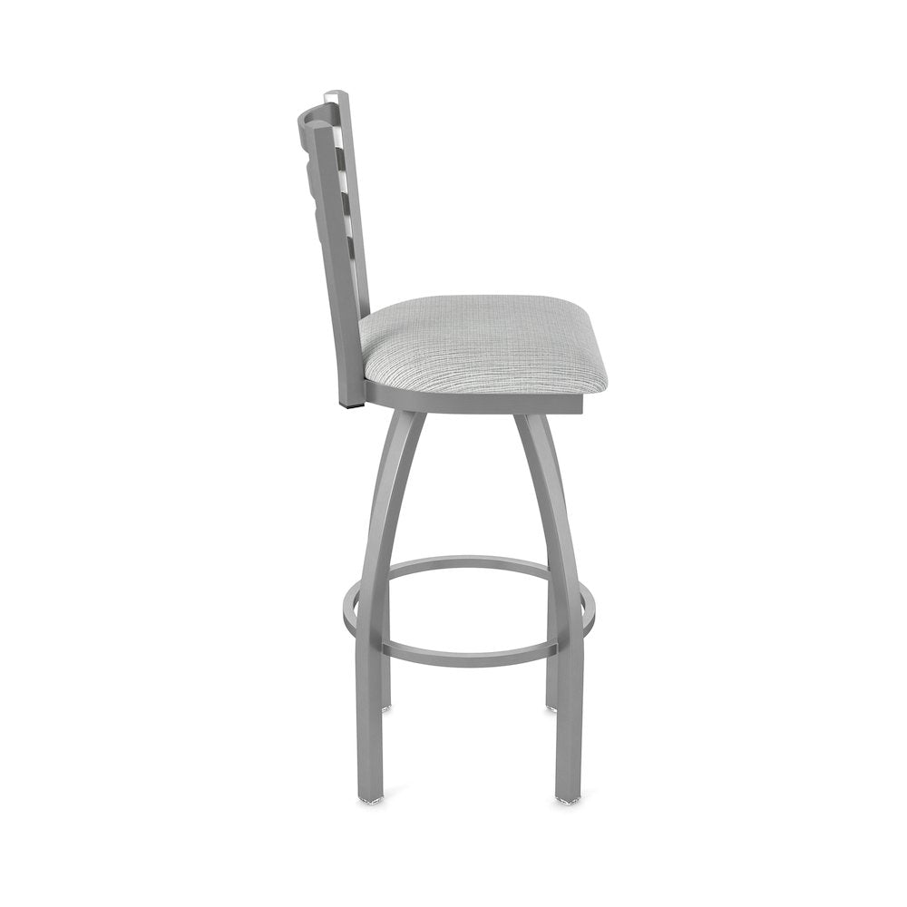 410 Jackie Stainless Steel 25" Swivel Counter Stool with Graph Alpine Seat