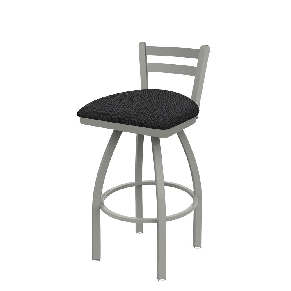 411 Jackie 30" Low Back Swivel Bar Stool with Anodized Nickel Finish and Graph Anchor Seat