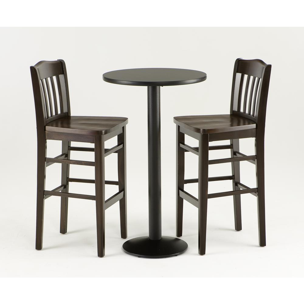 3110 30" Bar Stool with Black Finish and a Black Seat