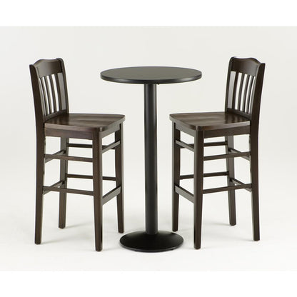 3110 30" Bar Stool with Black Finish and a Black Seat