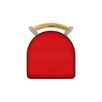 630 Voltaire 18" Chair with Anodized Nickel Finish, Medium Back, and Canter Red Seat