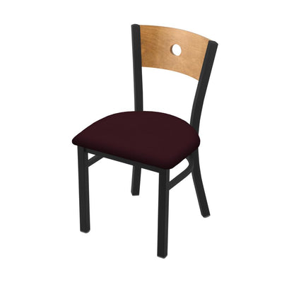 630 Voltaire 18" Chair with Black Wrinkle Finish, Medium Back, and Canter Bordeaux Seat