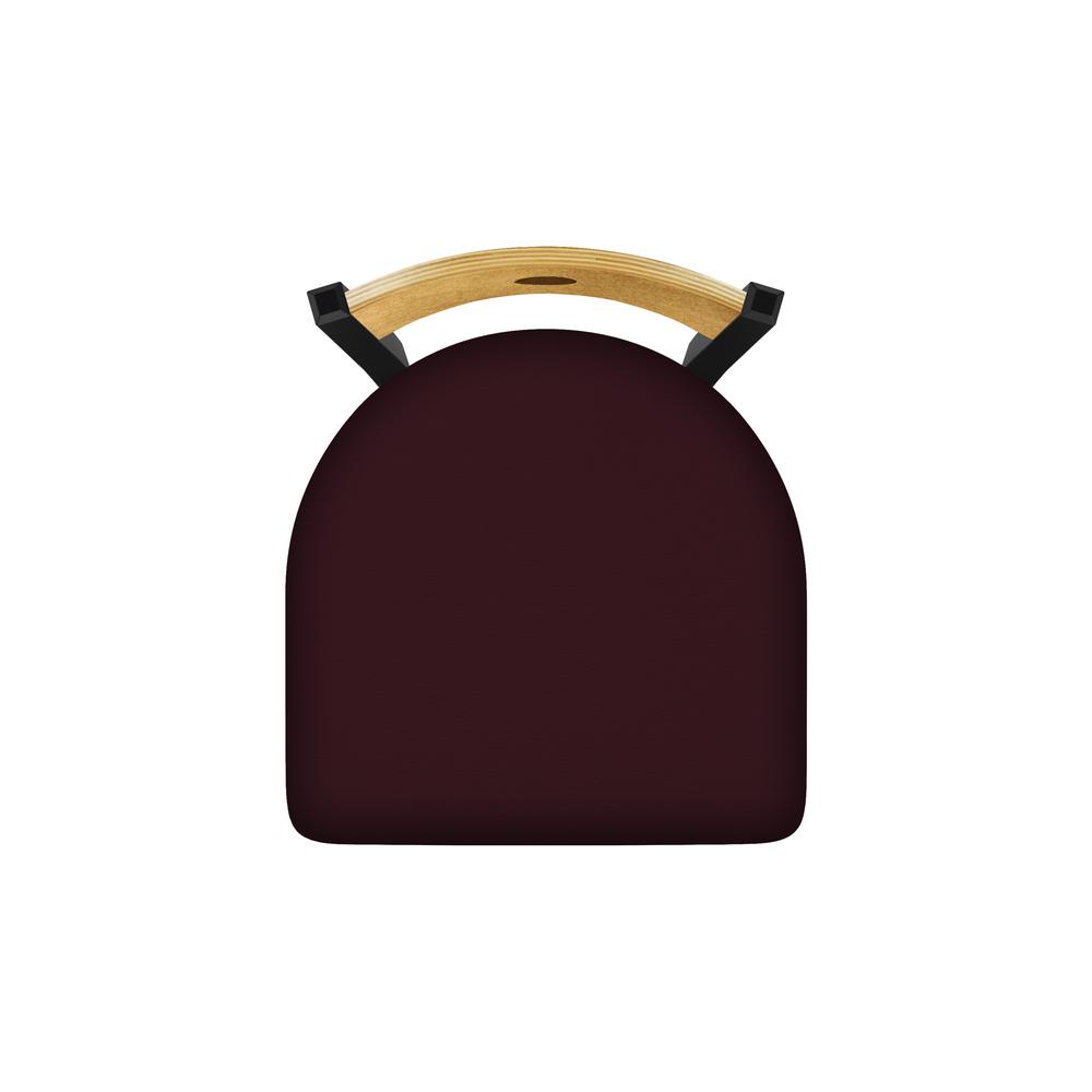 630 Voltaire 18" Chair with Black Wrinkle Finish, Medium Back, and Canter Bordeaux Seat