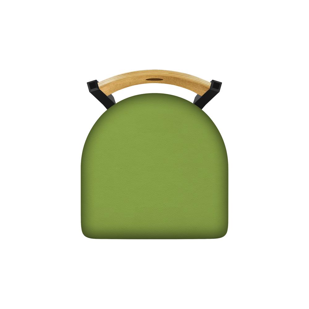 630 Voltaire 18" Chair with Black Wrinkle Finish, Medium Back, and Canter Kiwi Green Seat