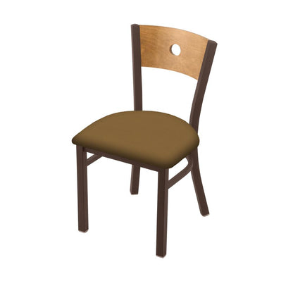 630 Voltaire 18" Chair with Bronze Finish, Medium Back, and Canter Saddle Seat