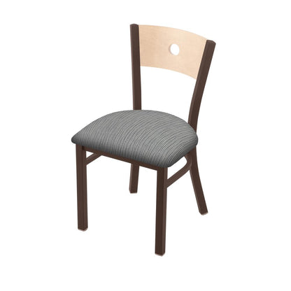 630 Voltaire 18" Chair with Bronze Finish, Natural Back, and Graph Alpine Seat