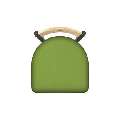 630 Voltaire 18" Chair with Pewter Finish, Natural Back, and Canter Kiwi Green Seat