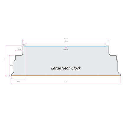 University of Georgia (G)  19" Double Neon Wall Clock