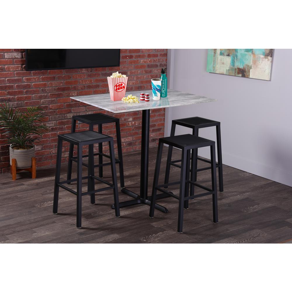 36" Tall OD211 Indoor/Outdoor All-Season Table with 36" Diameter Rustic Top
