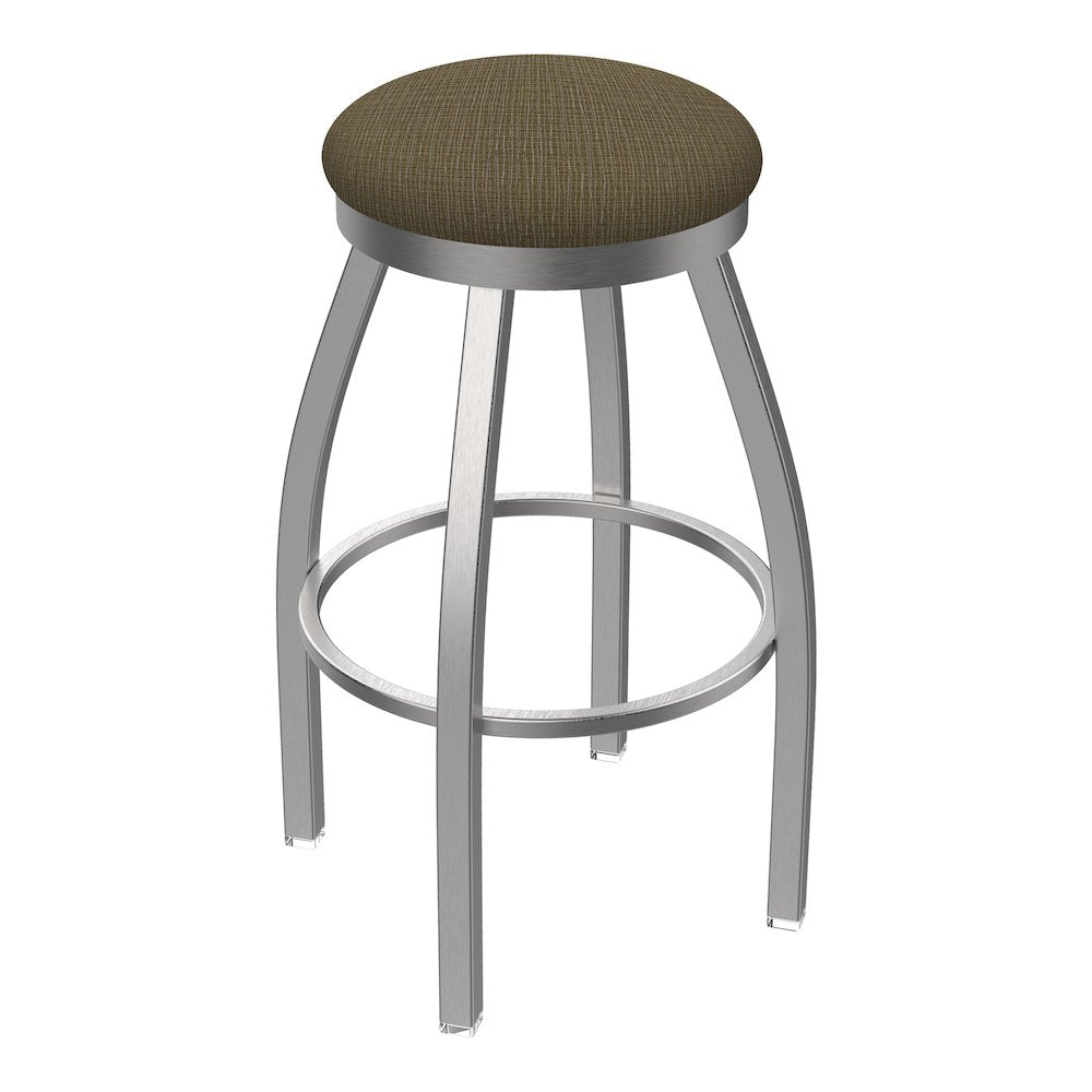 802 Misha Stainless Steel 36" Swivel Bar Stool with Graph Cork Seat