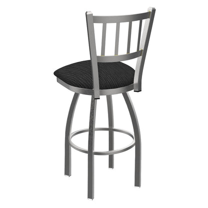 810 Contessa Stainless Steel 36" Swivel Bar Stool with Graph Coal Seat