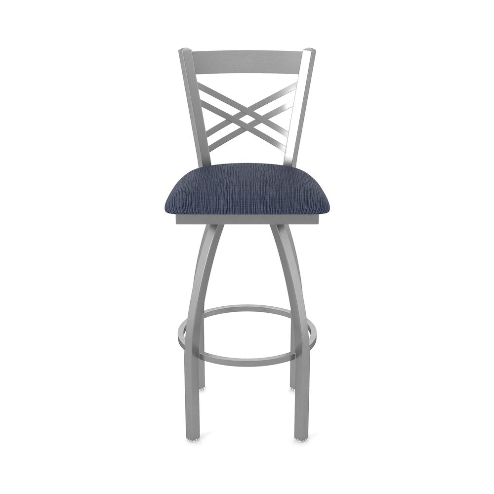 820 Catalina Stainless Steel 36" Swivel Bar Stool with Graph Anchor Seat