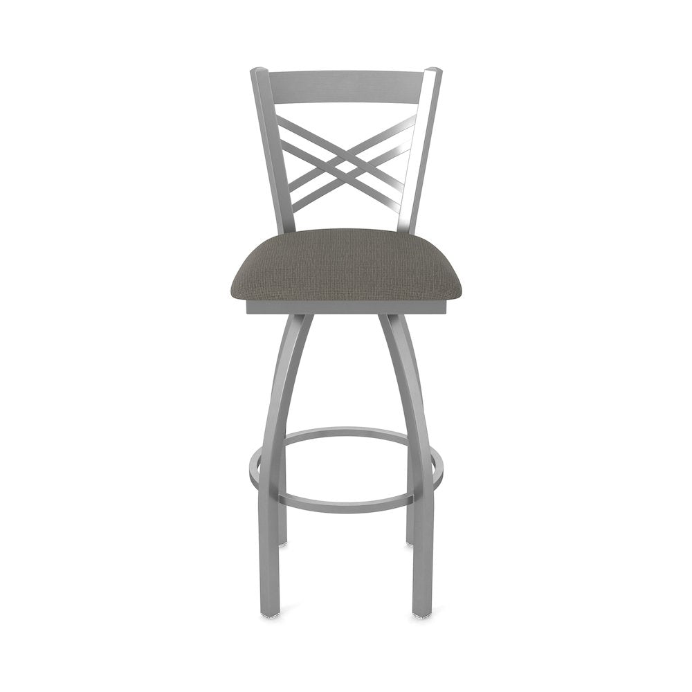 820 Catalina Stainless Steel 36" Swivel Bar Stool with Graph Chalice Seat