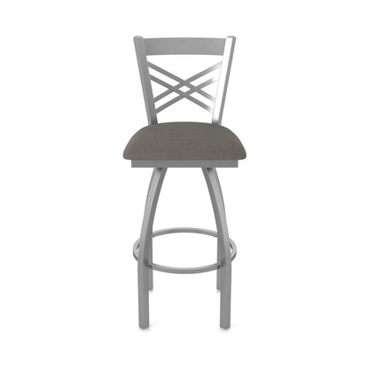 820 Catalina Stainless Steel 36" Swivel Bar Stool with Graph Chalice Seat
