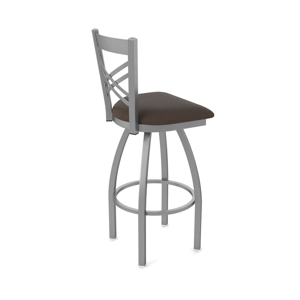 820 Catalina Stainless Steel 25" Swivel Counter Stool with Rein Coffee Seat