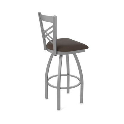 820 Catalina Stainless Steel 25" Swivel Counter Stool with Rein Coffee Seat